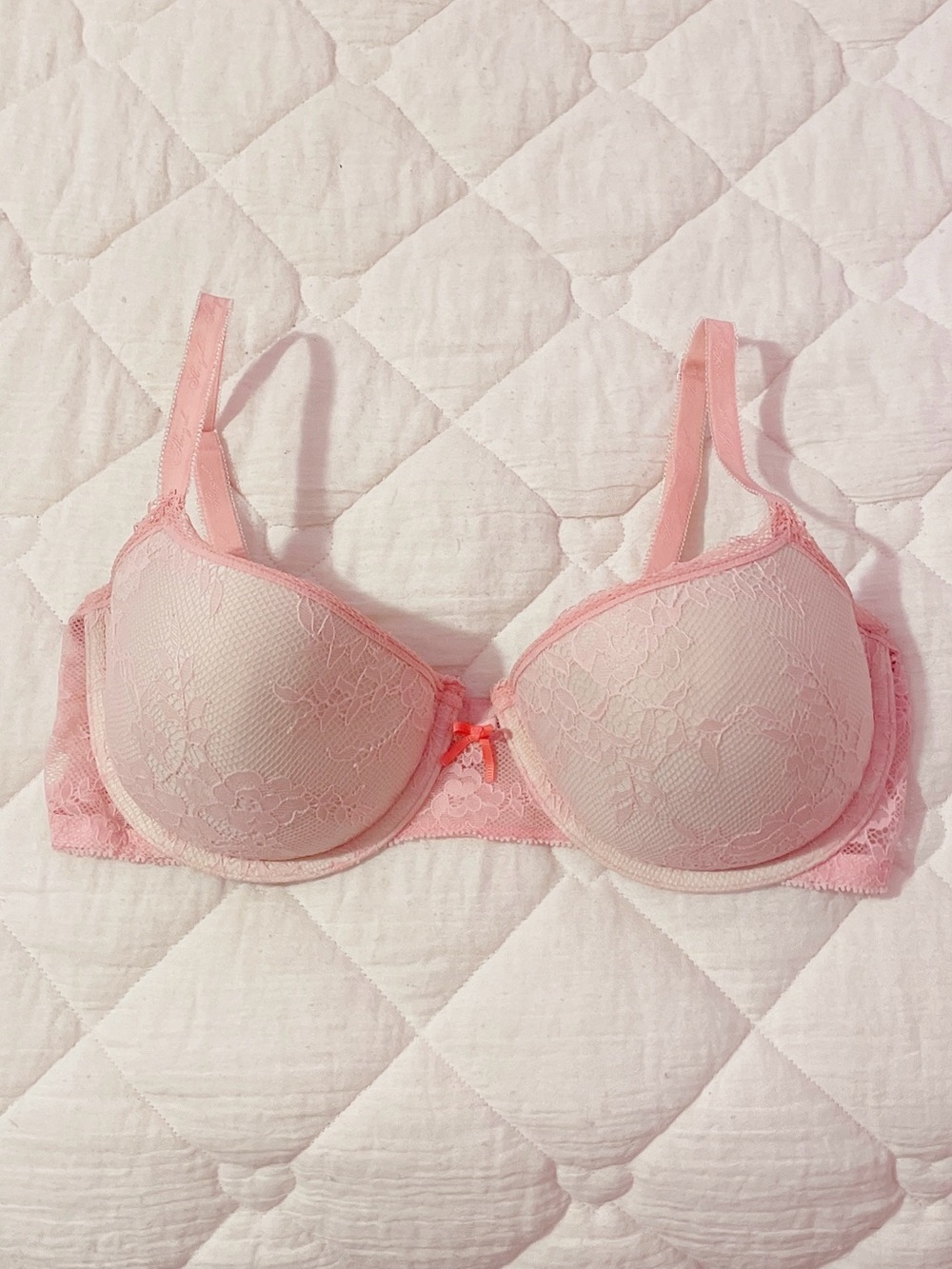 ྀིྀིྀིྀིྀི vintage victoria’s secret angels pink lace balconet bra